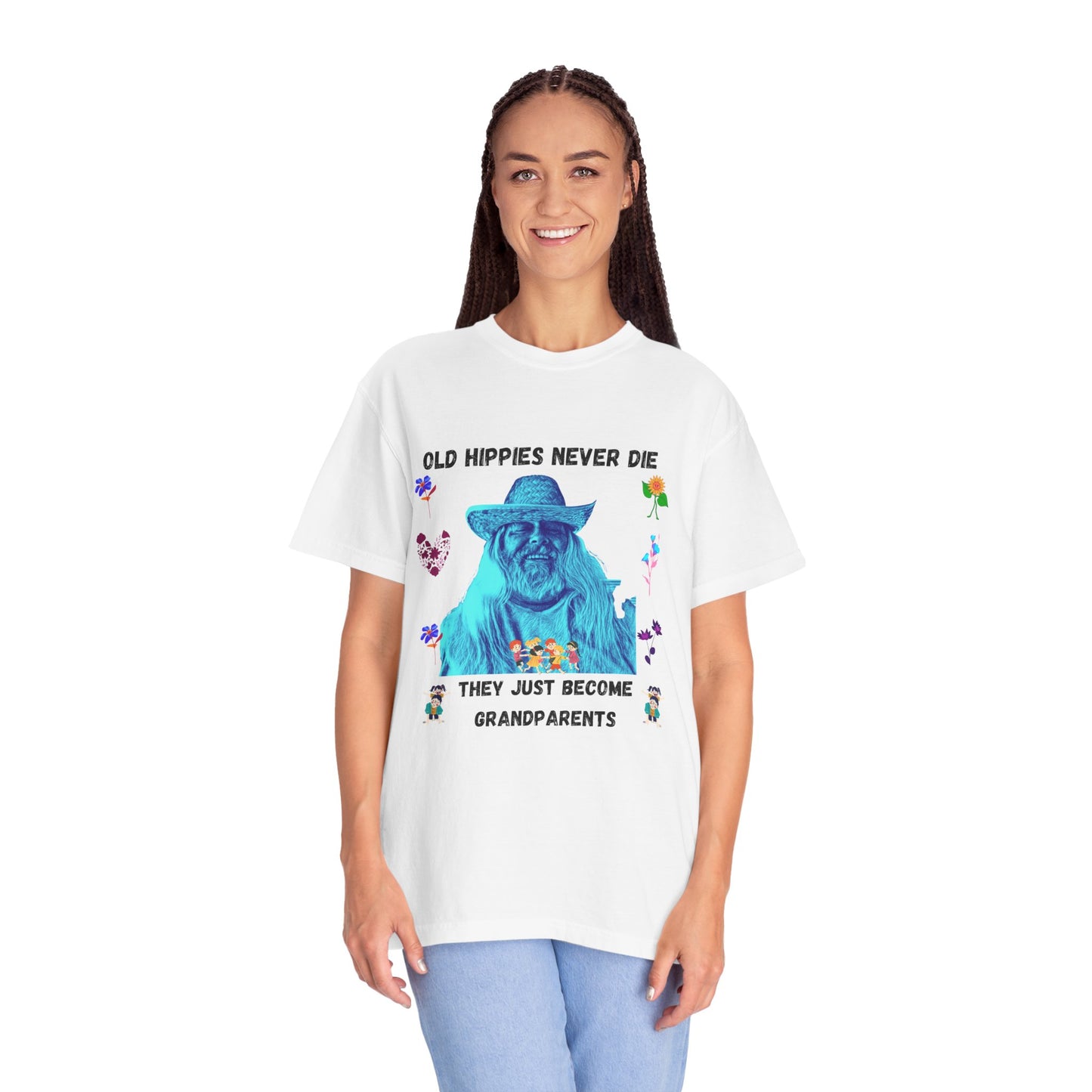 Hippie Grandparent T-Shirt — 'Mark Your Transition from Young Hippie to Hippie Grandparent'