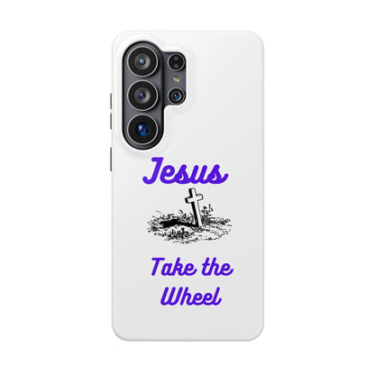Jesus Take the Wheel Phone Case — Christian Impact-Resistant iPhone Case