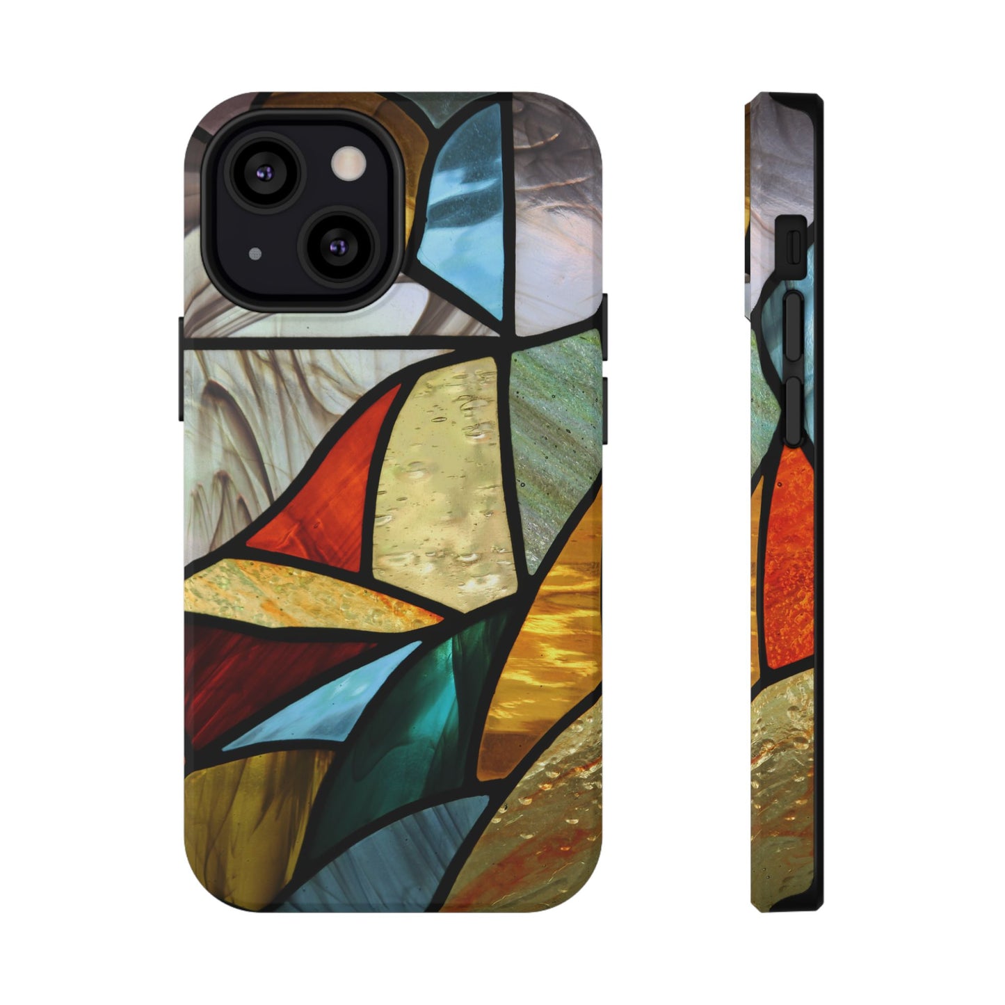 Stained Glass Impact Phone Case — Colorful Mosaic Protective Cover