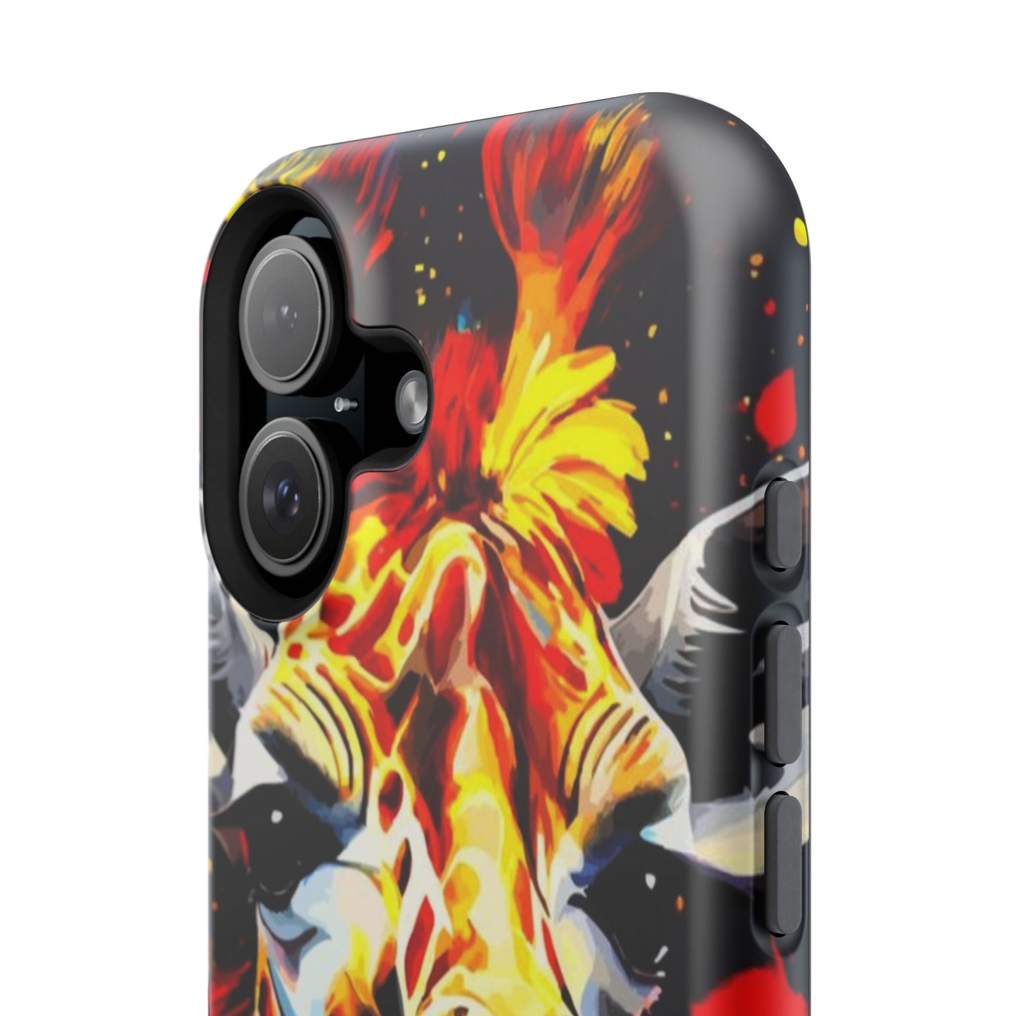 Funky Giraffe Art Impact-Resistant Phone Case —