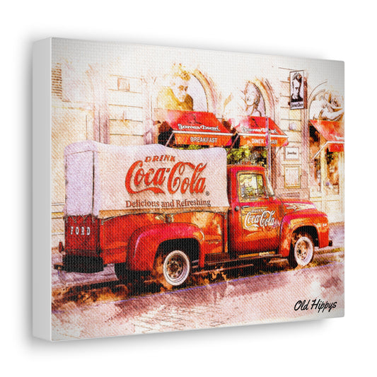 Coca Cola Truck Canvas Wall Art