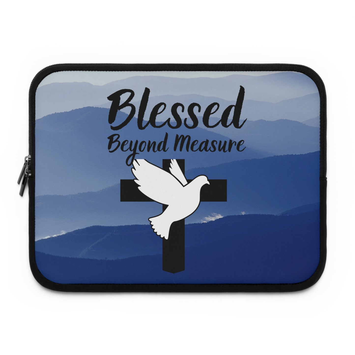 Blessed Beyond Measure Laptop Sleeve — Christian Dove & Cross Sleeve
