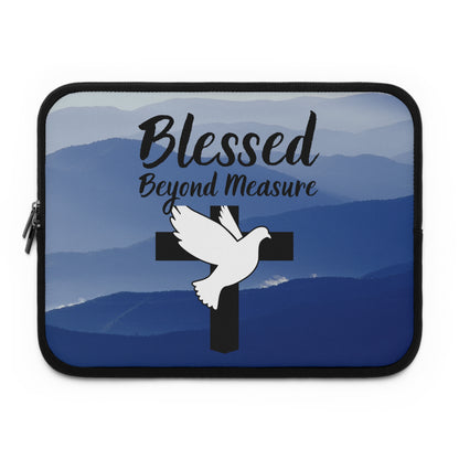 Blessed Beyond Measure Laptop Sleeve — Christian Dove & Cross Sleeve