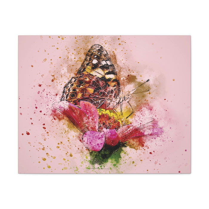 Butterfly Water Color Canvas Wrap