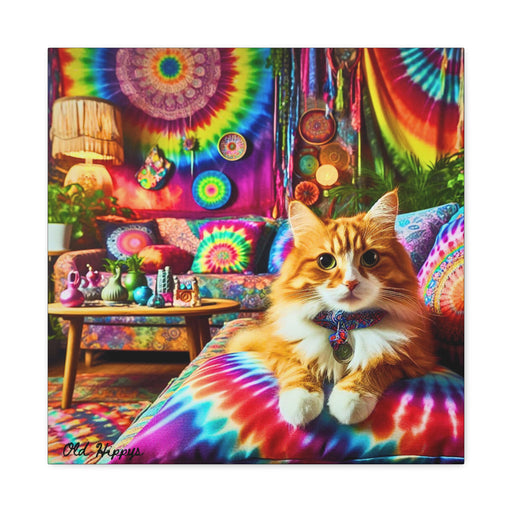 Hippie Cat Heaven #1 Canvas Wrap