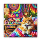 Hippie Cat Heaven #1 Canvas Wrap