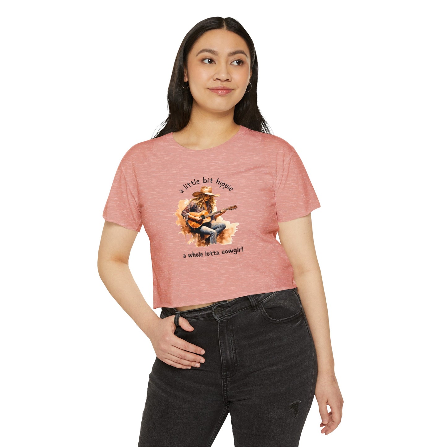 Hippie Cowgirl Women's Festival Crop Top Tee