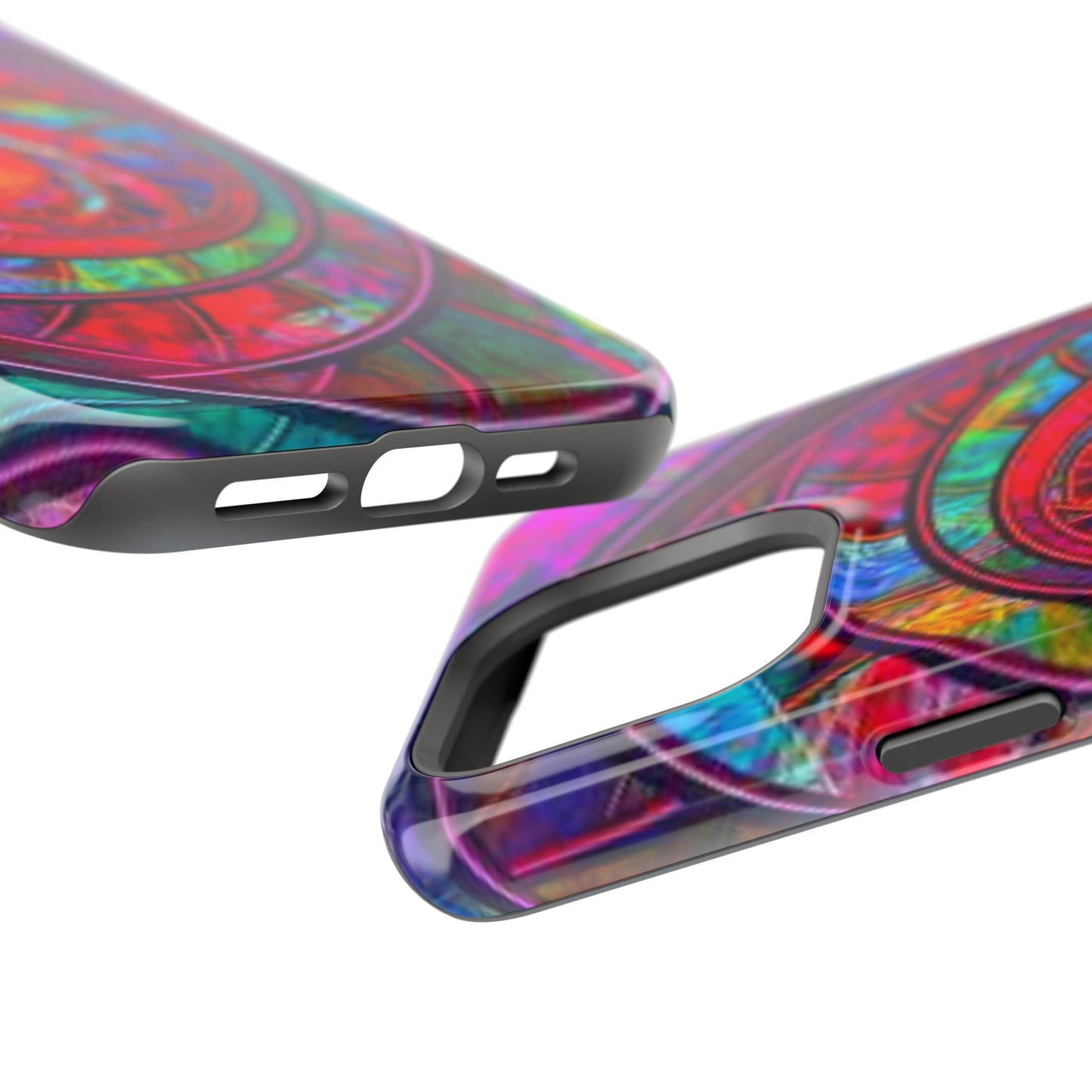 Protective Phone Case — Vibrant Abstract Mandala Impact-Resistant Design