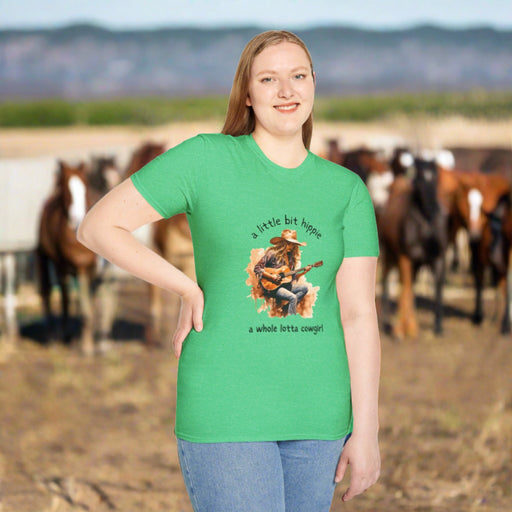 Little Bit Hippie Whole Lotta Cowgirl Softstyle T-Shirt