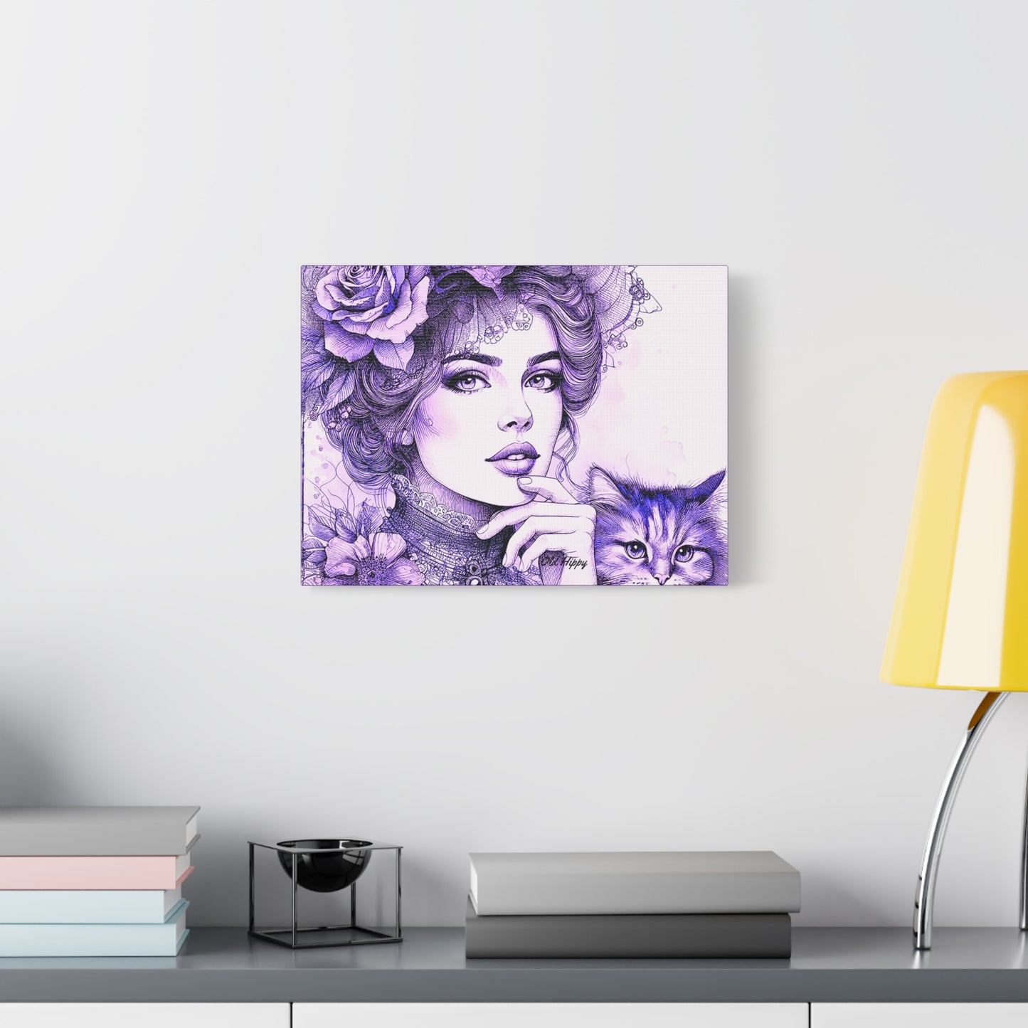 Lady in Purple Canvas Gallery Wraps