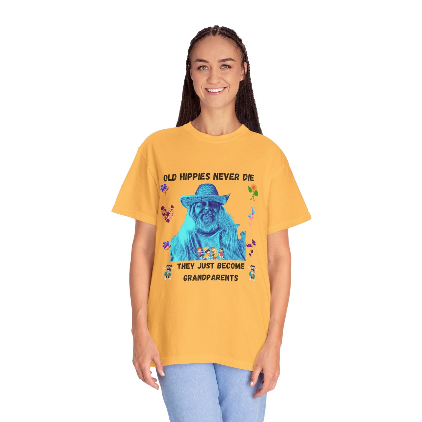 Hippie Grandparent T-Shirt — 'Mark Your Transition from Young Hippie to Hippie Grandparent'