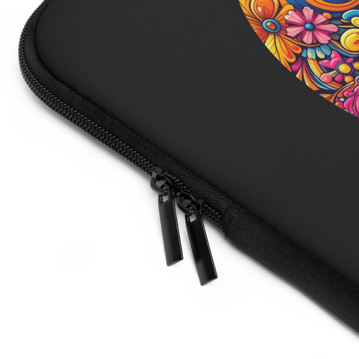 Laptop Sleeve — Colorful Retro "All You Need Is Love" Floral Design