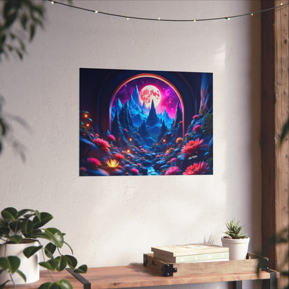 Moonlit Lotus Valley – Giclée Fine Art Print by Old Hippy