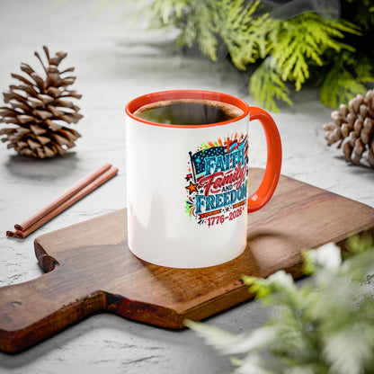 Faith Family Freedom 1776–2026 Patriotic Coffee Mug