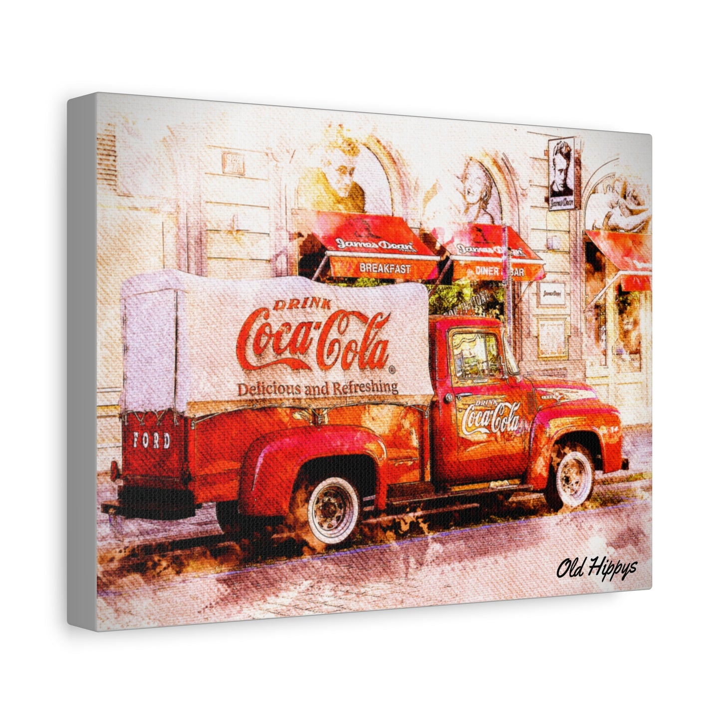 Vintage Coca‑Cola Delivery Truck Matte Canvas Print