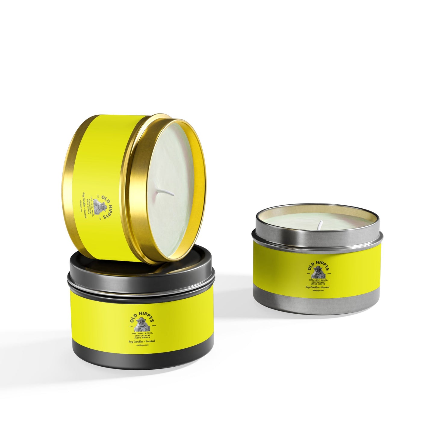 Scented Tin Candle — Bright Citrus Soy Candle from Old Hippys