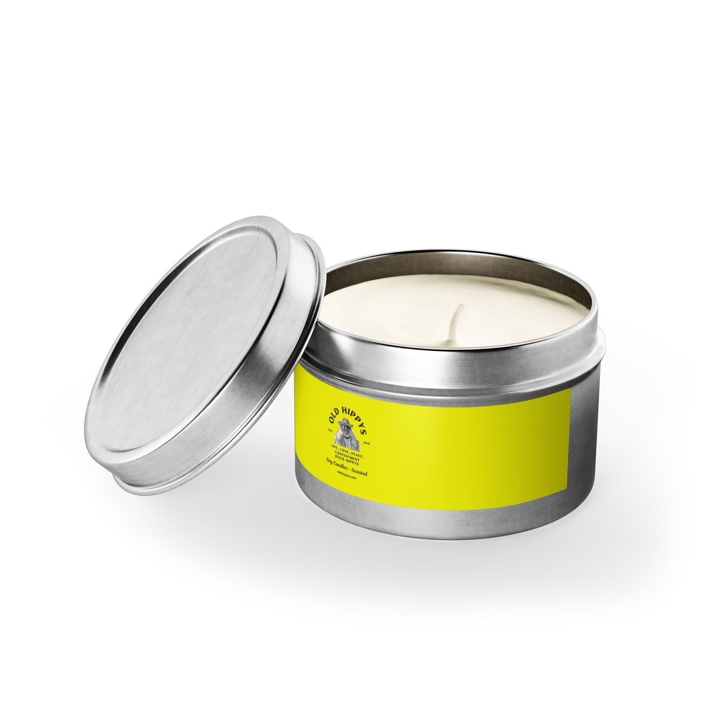 Scented Tin Candle — Bright Citrus Soy Candle from Old Hippys