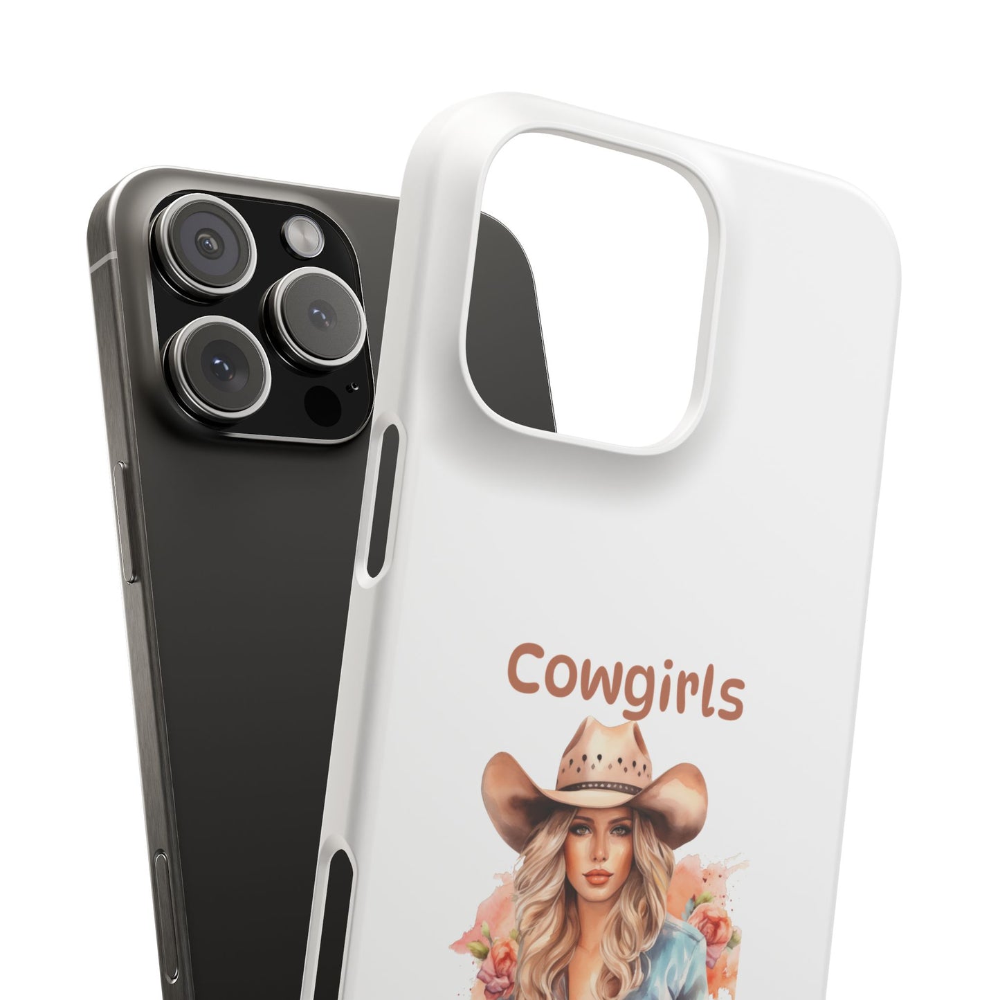 Cowgirls Phone Case — "Real Cowgirls Ride by Faith Not by Sight" Christian Western iPhone Snap Case