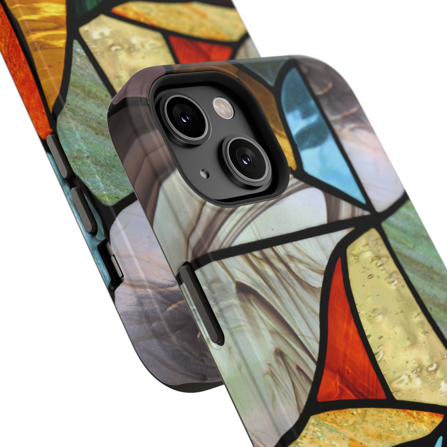 Stained Glass Impact Phone Case — Colorful Mosaic Protective Cover