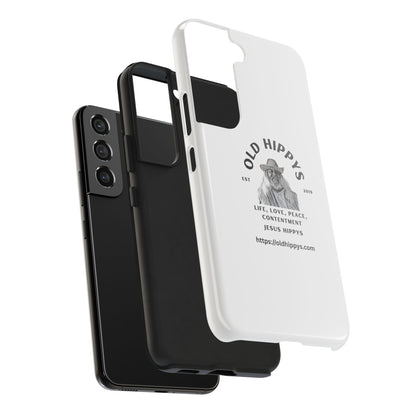 Old Hippys Phone Case — 'Life, Love, Peace, Contentment' Tough Protective Case