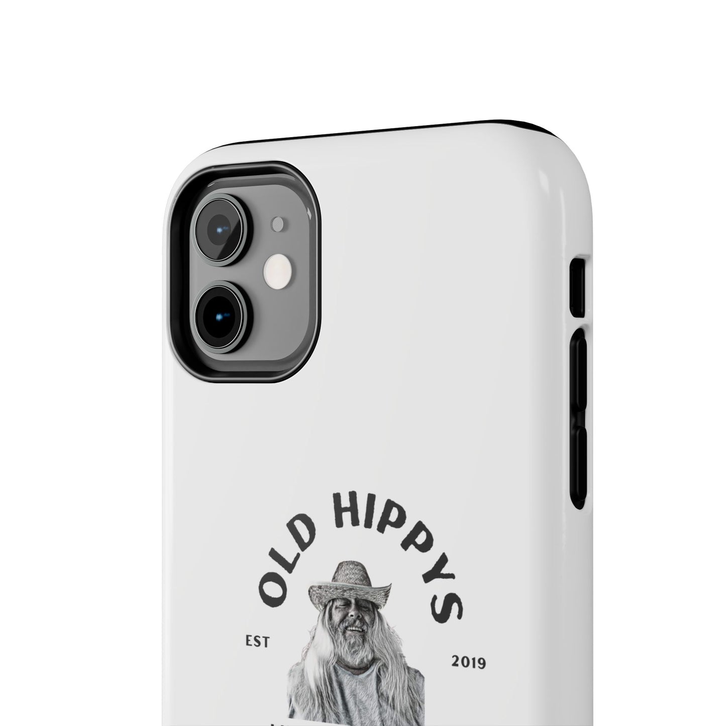 Old Hippys Phone Case — 'Life, Love, Peace, Contentment' Tough Protective Case