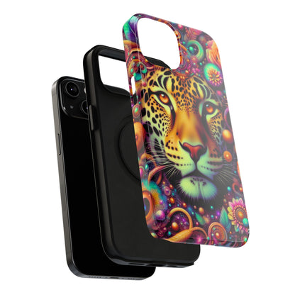 Leopard Psychedelic Phone Case — Vibrant Impact-Resistant iPhone Cover