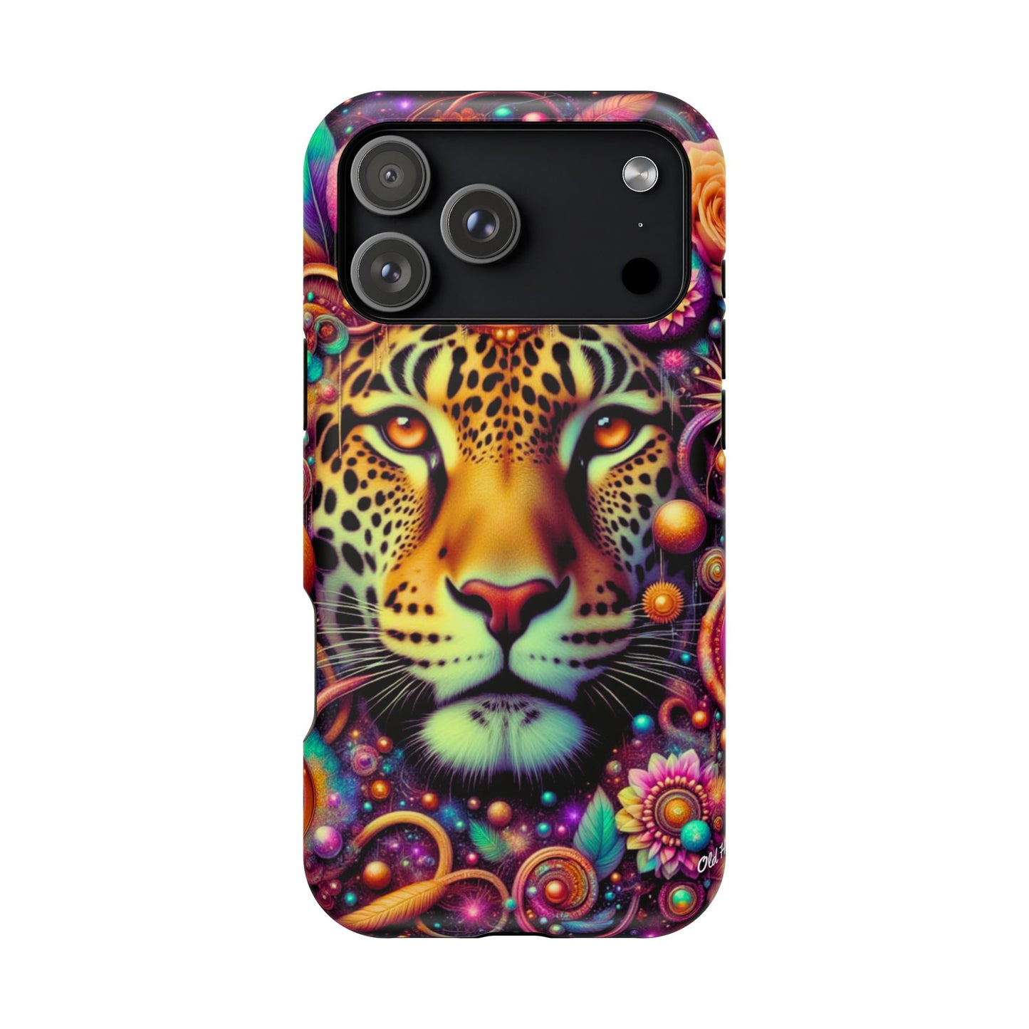 Leopard Psychedelic Phone Case — Vibrant Impact-Resistant iPhone Cover