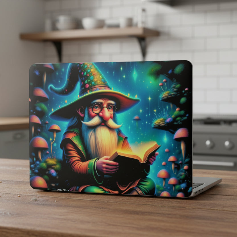 Whimsical Wizard Reading in Enchanted Forest MacBook Case