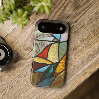 Stained Glass Impact Phone Case — Colorful Mosaic Protective Cover