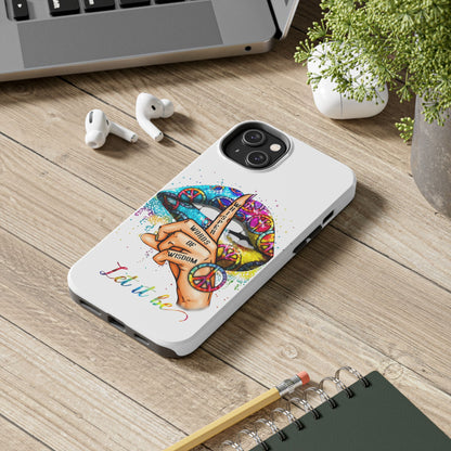Let It Be Phone Case — Colorful Peace & 'Whisper Words of Wisdom' Design