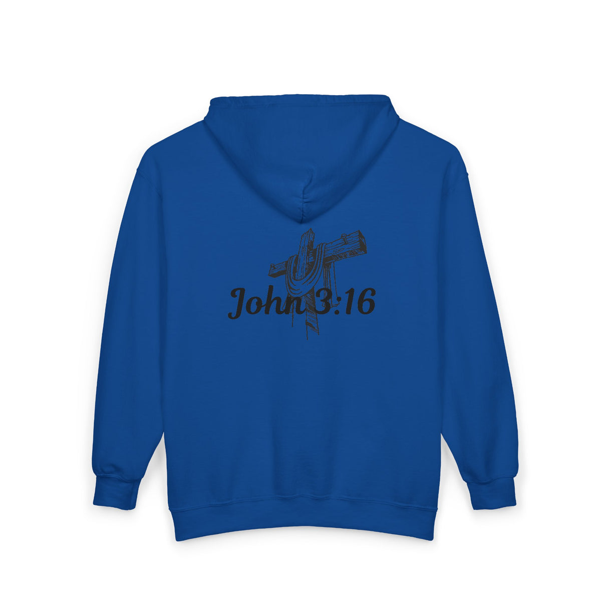 Jesus Is Lord Full-Zip Hoodie — John 3:16 Cross
