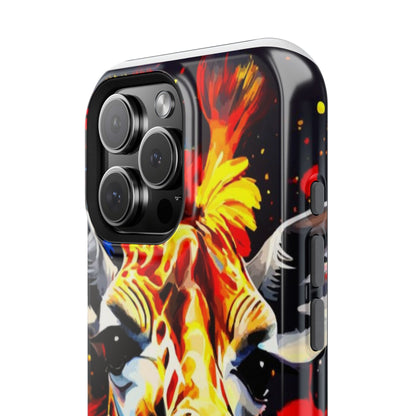 Funky Giraffe Art Impact-Resistant Phone Case —
