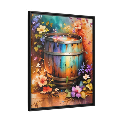 "The Barrel of Forgotten Wishes" Framed Canvas Wall Art