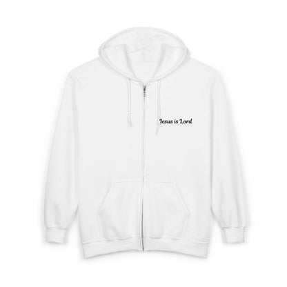 Jesus Is Lord Full-Zip Hoodie — John 3:16 Cross