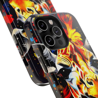 Funky Giraffe Art Impact-Resistant Phone Case —