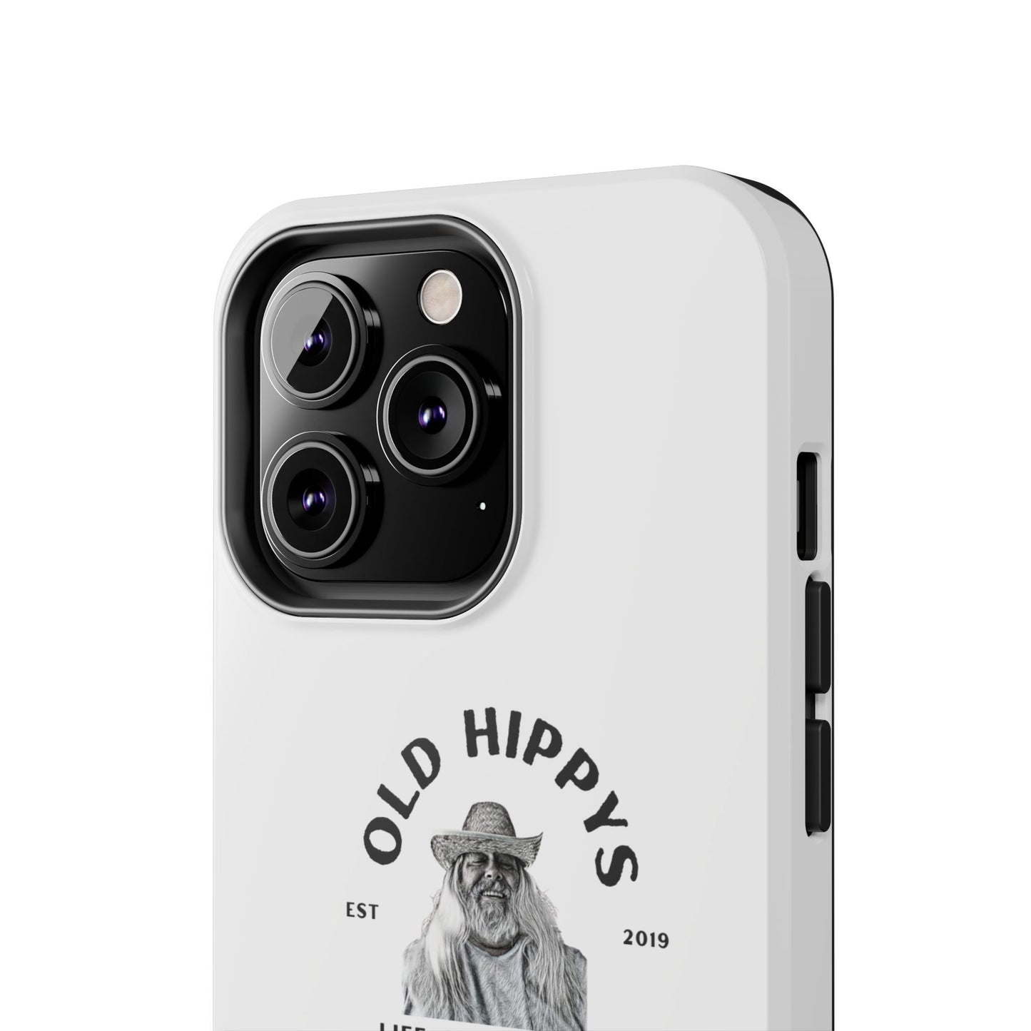 Old Hippys Phone Case — 'Life, Love, Peace, Contentment' Tough Protective Case