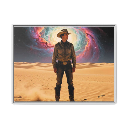 Stardust Wrangler- Framed Canvas AI Art by Old Hippy