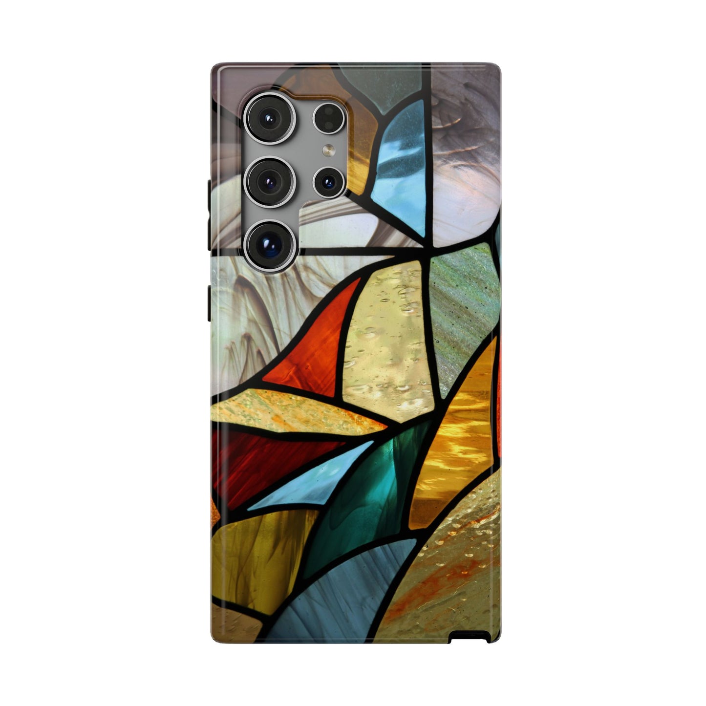 Stained Glass Impact Phone Case — Colorful Mosaic Protective Cover