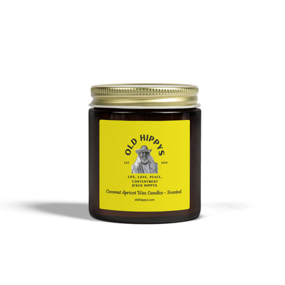 Coconut Apricot Scented Candle (4oz/9oz) by Old Hippys