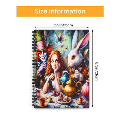 Spiral Notebook Alice and mad hatter vol1