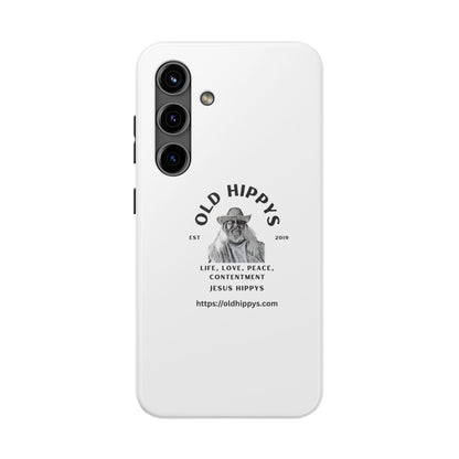 Old Hippys Phone Case — 'Life, Love, Peace, Contentment' Tough Protective Case
