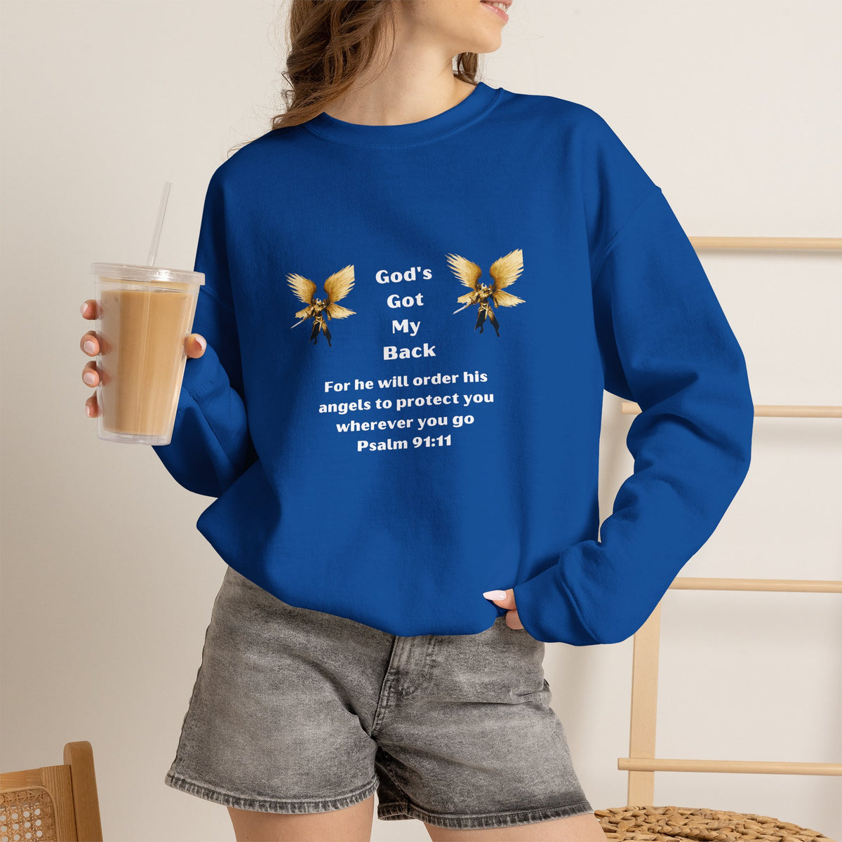 God's Got  My Back Crewneck Sweatshirt