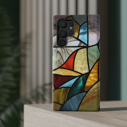 Stained Glass Impact Phone Case — Colorful Mosaic Protective Cover