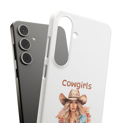 Cowgirls Phone Case — "Real Cowgirls Ride by Faith Not by Sight" Christian Western iPhone Snap Case
