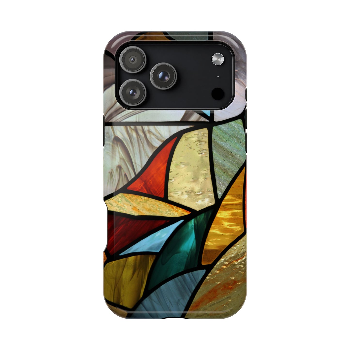 Stained Glass Impact Phone Case — Colorful Mosaic Protective Cover