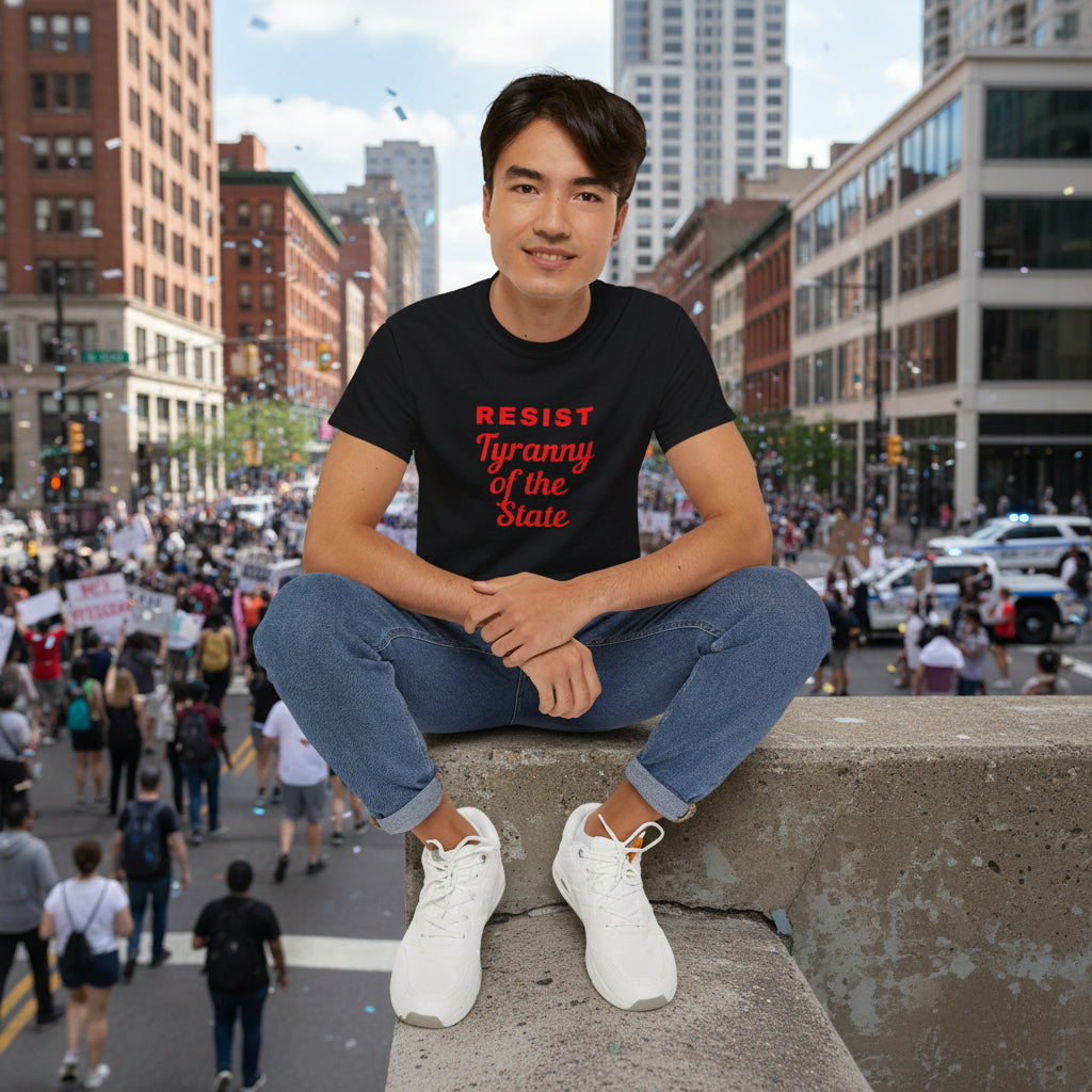 Resist State Power Graphic Tee — Political Protest Quote T-Shirt