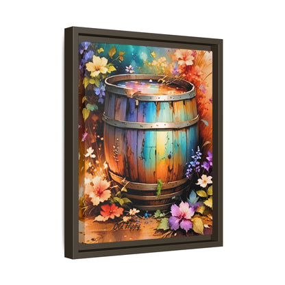 "The Barrel of Forgotten Wishes" Framed Canvas Wall Art