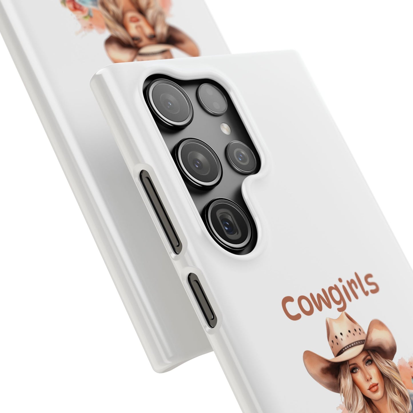 Cowgirls Phone Case — "Real Cowgirls Ride by Faith Not by Sight" Christian Western iPhone Snap Case