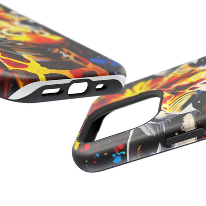 Funky Giraffe Art Impact-Resistant Phone Case —