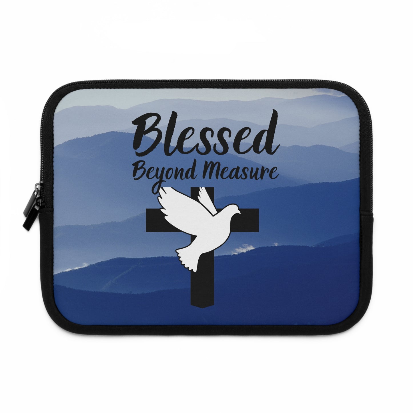 Blessed Beyond Measure Laptop Sleeve — Christian Dove & Cross Sleeve